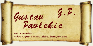 Gustav Pavlekić vizit kartica
